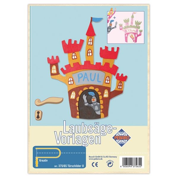 2 sagome per sega da traforo, castello per porta